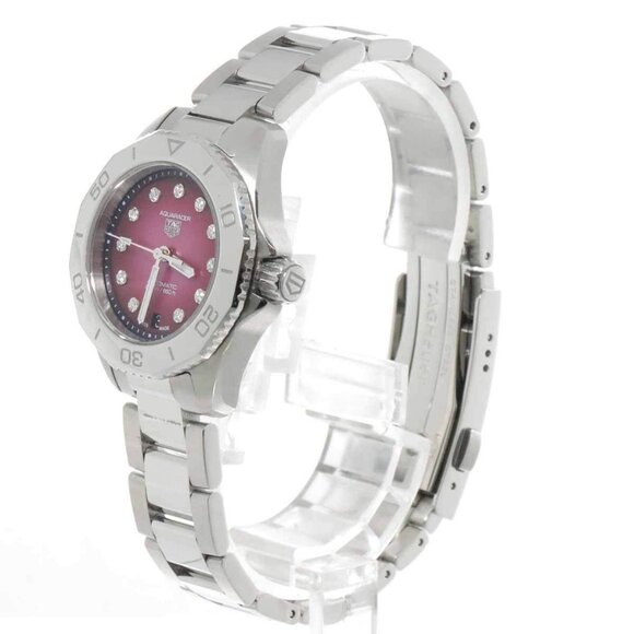 TAG Heuer Aquaracer WBP2414 11P Diamond Automatic Date Rubyled 90265546 - Picture 9 of 13